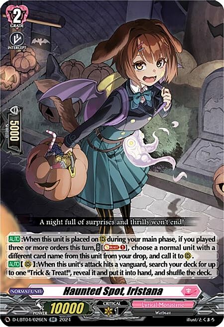 Haunted Spot, Iristana Card Front