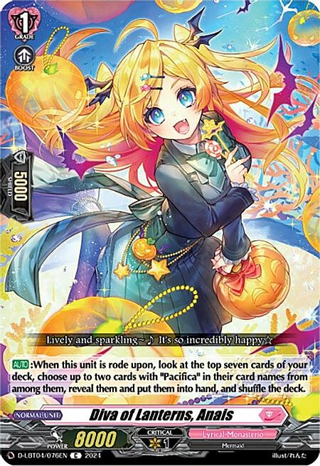 Diva of Lanterns, Anais Card Front