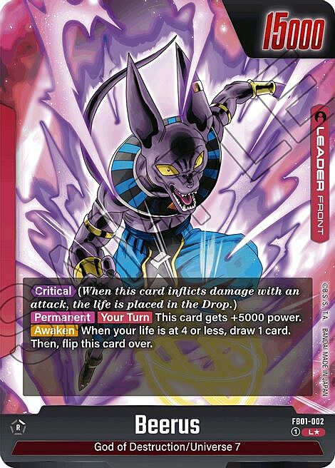 Beerus Card Front