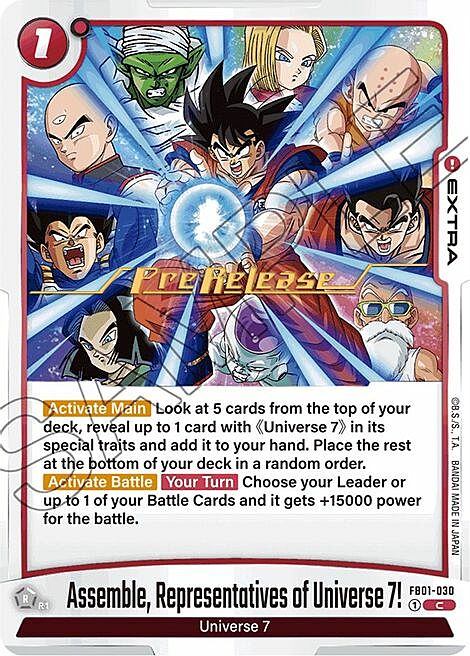 Assemble, Representatives of Universe 7! Card Front