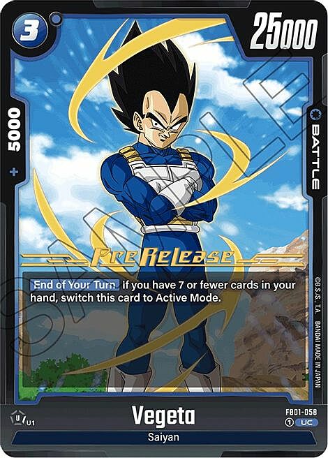 Vegeta Card Front