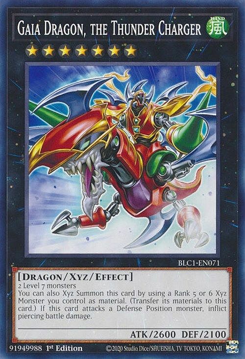 Gaia Dragon, the Thunder Charger Card Front