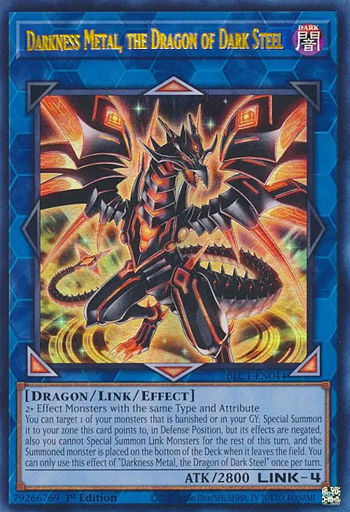 Darkness Metal, the Dragon of Dark Steel Card Front