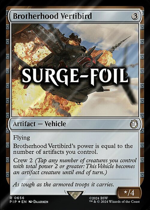 Brotherhood Vertibird Card Front