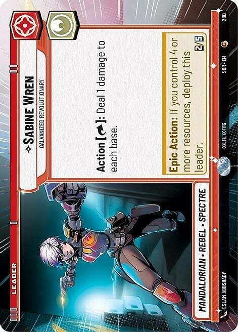 Sabine Wren - Galvanized Revolutionary Card Front