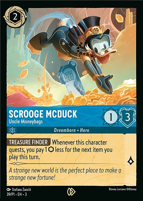 Scrooge McDuck - Uncle Moneybags Card Front