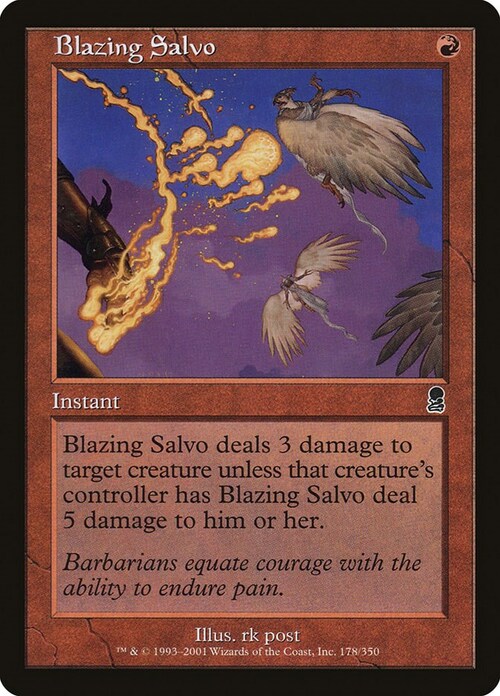 Blazing Salvo Card Front