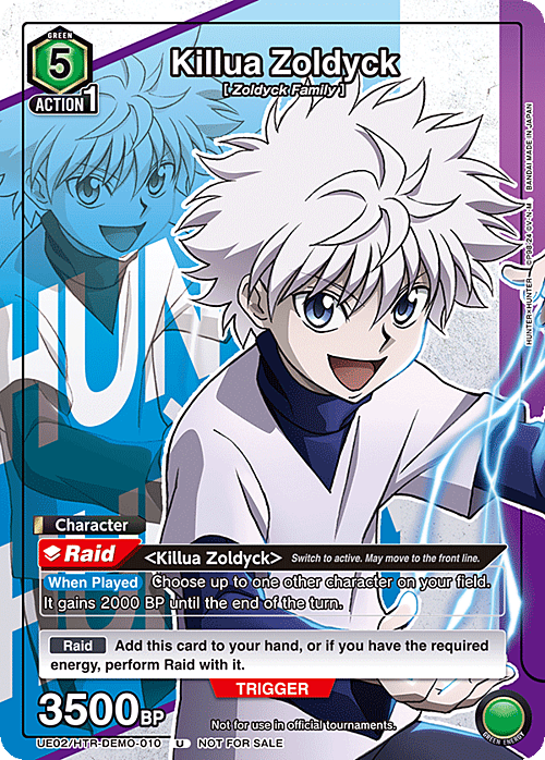 Killua Zoldyck Card Front