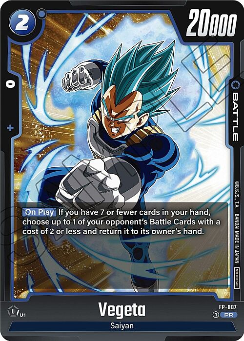 Vegeta Card Front