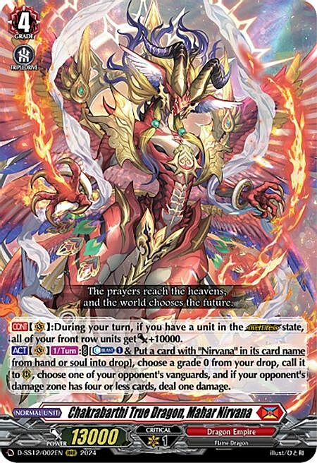 Chakrabarthi True Dragon, Mahar Nirvana Card Front