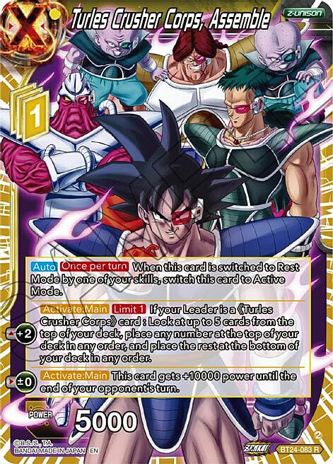 Turles Crusher Corps, Assemble Card Front