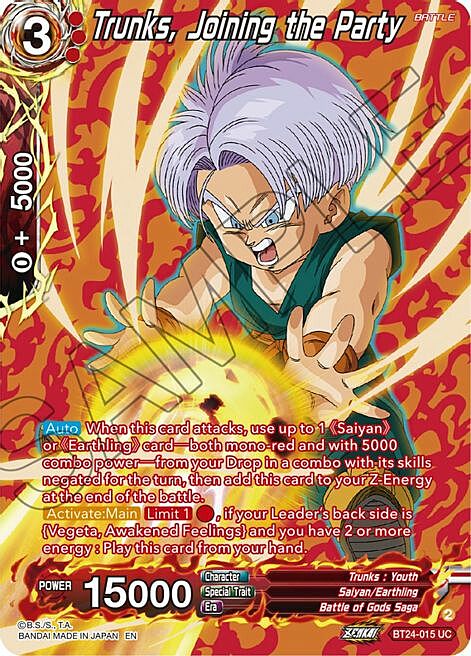 Trunks, Joining the Party Card Front