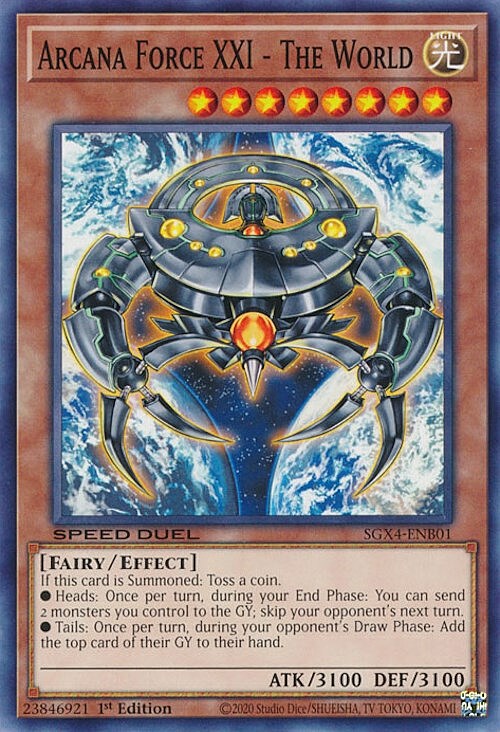 Arcana Force XXI - The World Card Front