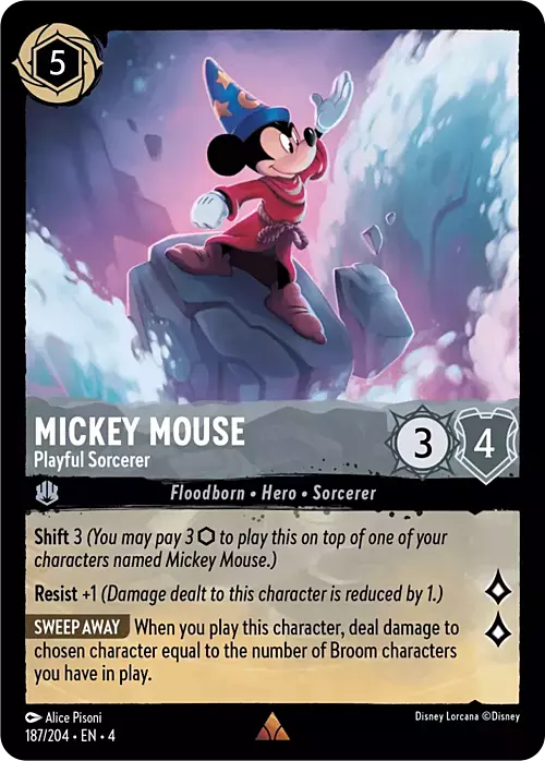 Mickey Mouse - Playful Sorcerer Card Front