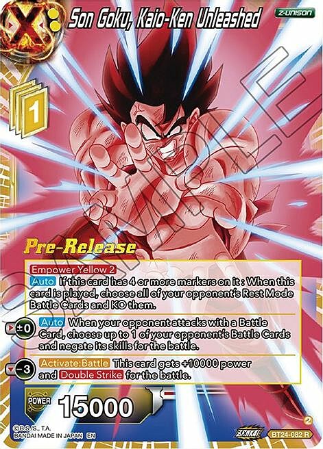 Son Goku, Kaio-Ken Unleashed Card Front