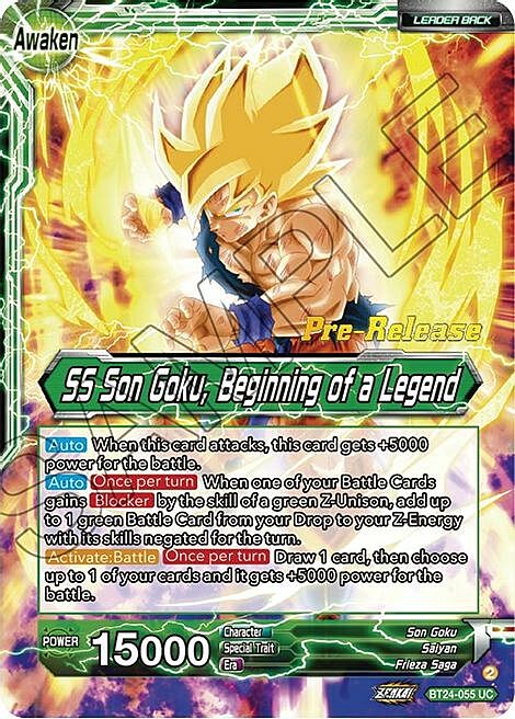 Son Goku // SS Son Goku, Beginning of a Legend Card Front