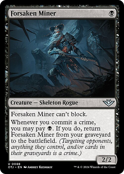 Forsaken Miner Card Front