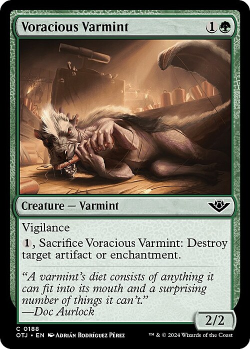 Voracious Varmint Card Front