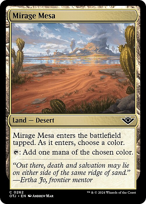 Mirage Mesa Card Front