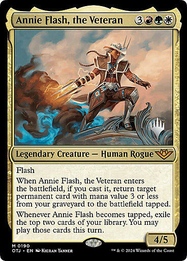 Annie Flash, the Veteran Card Front