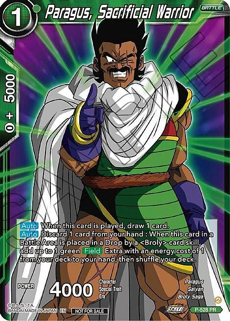 Paragus, Sacrificial Warrior Card Front