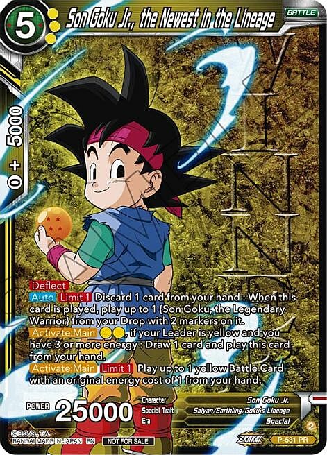 Son Goku Jr., the Newest in the Lineage Card Front