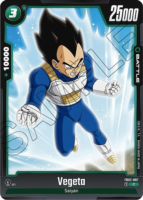 Vegeta Card Front