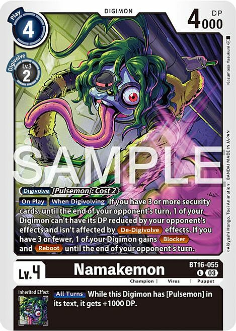 Namakemon Card Front