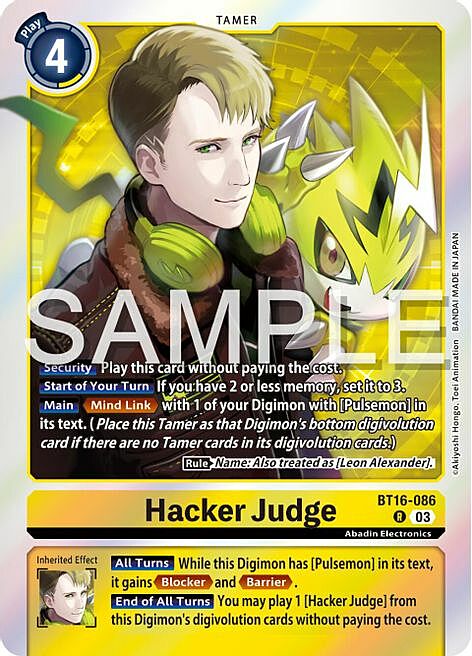 Hacker Judge Card Front