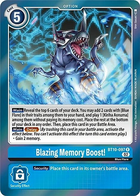 Blazing Memory Boost! Card Front