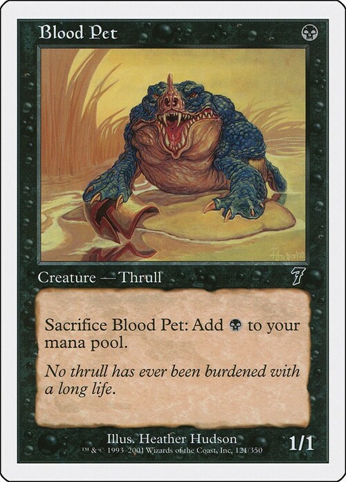 Blood Pet Card Front