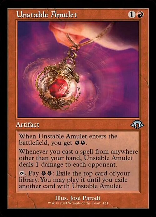 Unstable Amulet Card Front