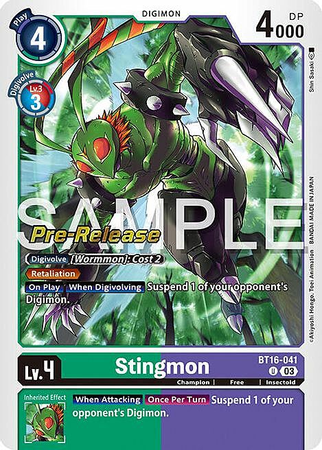 Stingmon Card Front