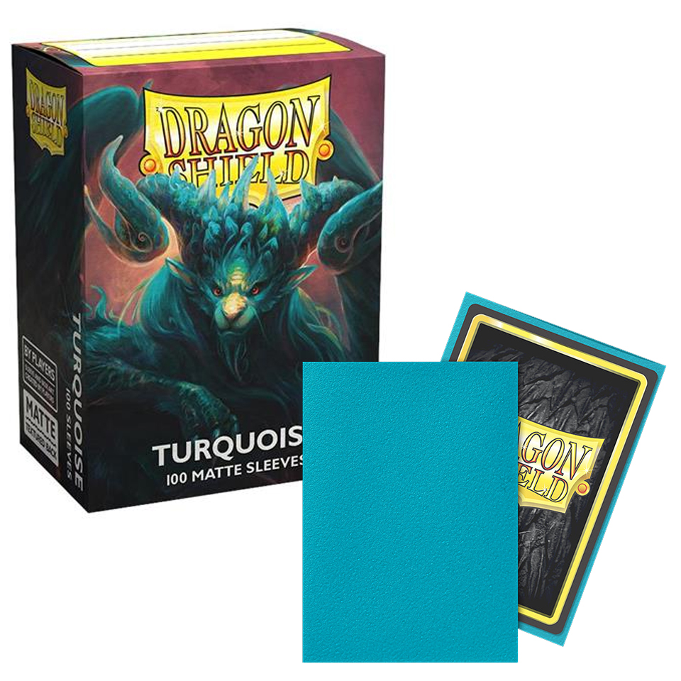 100 Fundas Dragon Shield - Mate Turquesa