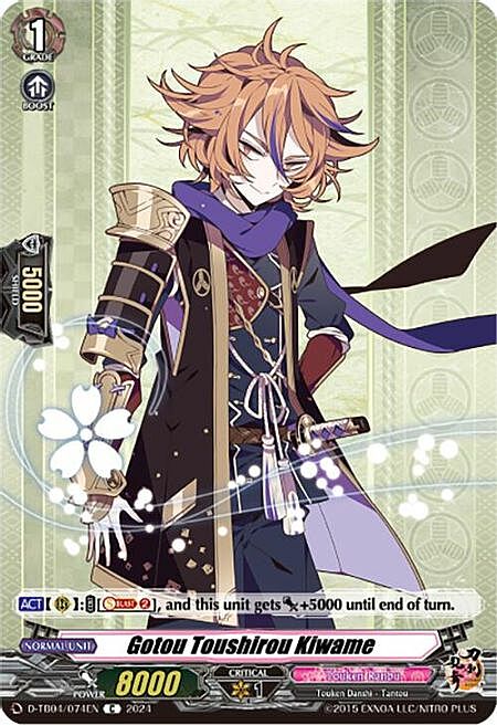 Gotou Toushirou Kiwame Card Front