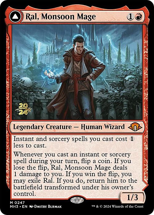 Ral, Monsoon Mage // Ral, Leyline Prodigy Card Front