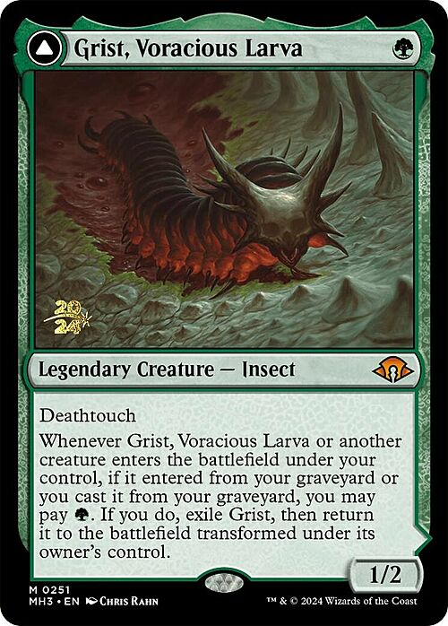 Grist, Voracious Larva // Grist, the Plague Swarm Card Front