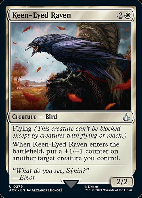 Keen-Eyed Raven Card Front