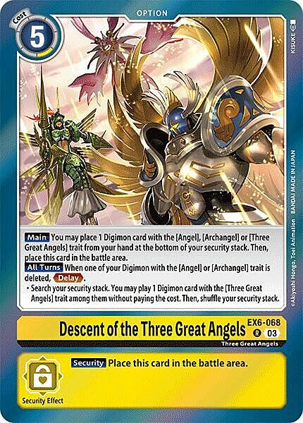 Descent of the Three Great Angels Card Front