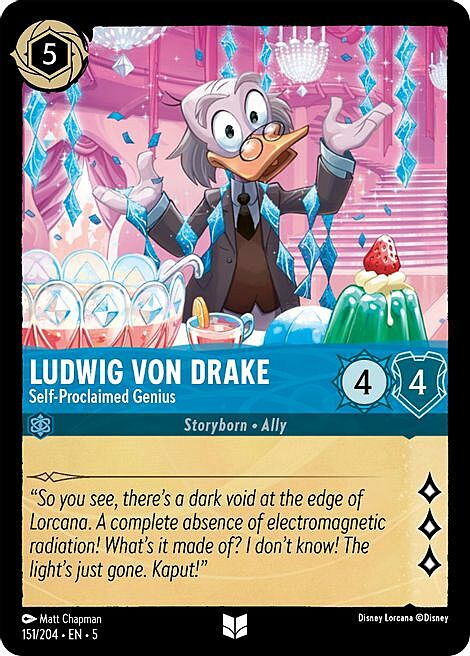 Ludwig Von Drake - Self-Proclaimed Genius Card Front