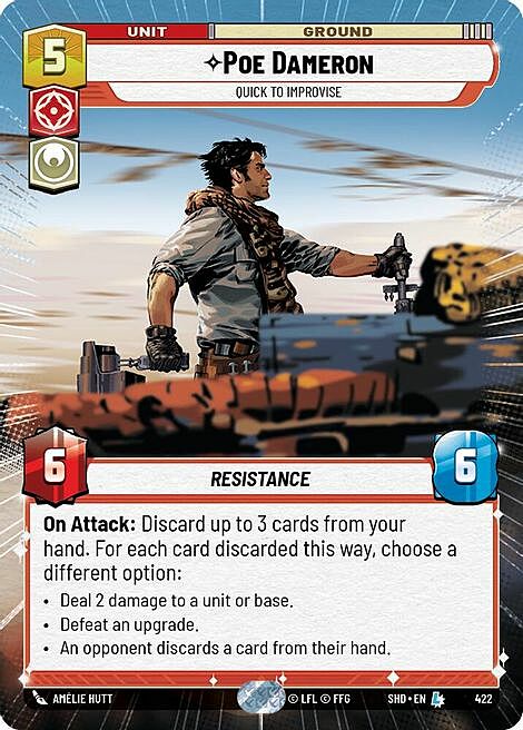 Poe Dameron - Quick to Improvise Card Front