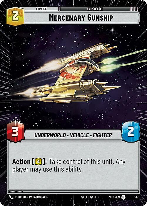 Mercenary Gunship Card Front