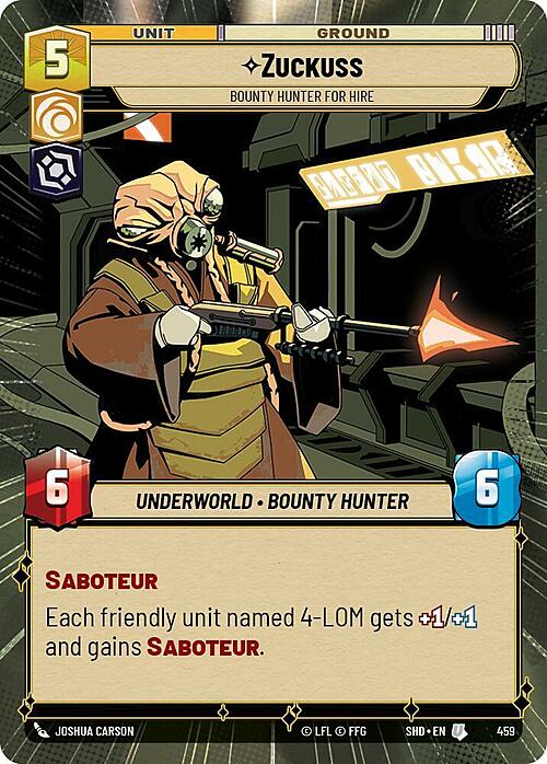 Zuckuss, Cacciatore Di Taglie Su Commissione Card Front