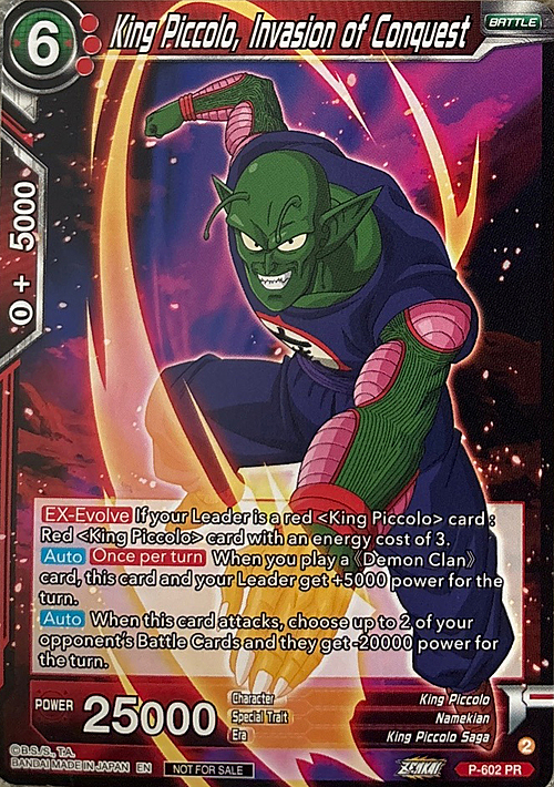 King Piccolo, Invasion of Conquest Card Front