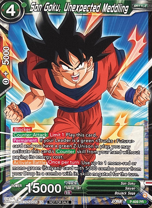 Son Goku, Unexpected Meddling Card Front