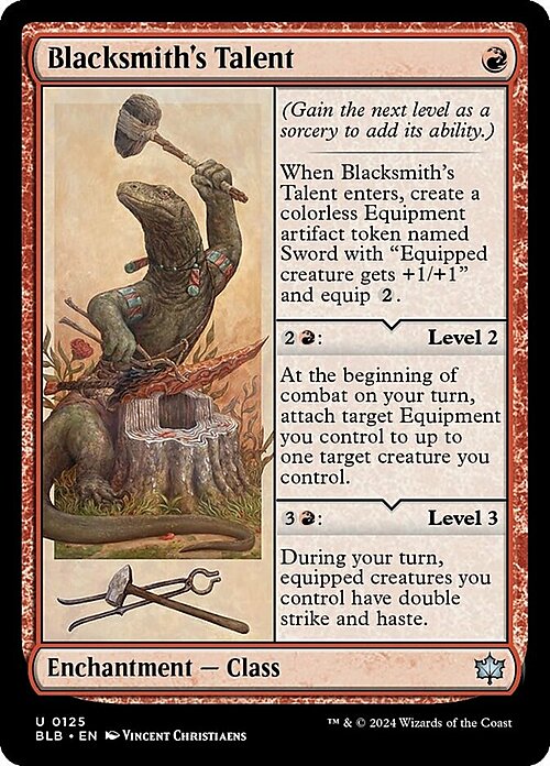 Blacksmith's Talent Card Front