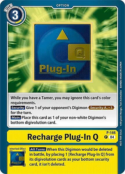 Recharge Plug-In Q Card Front