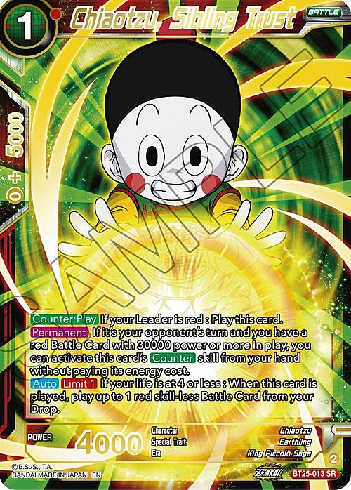 Chiaotzu, Sibling Trust Card Front