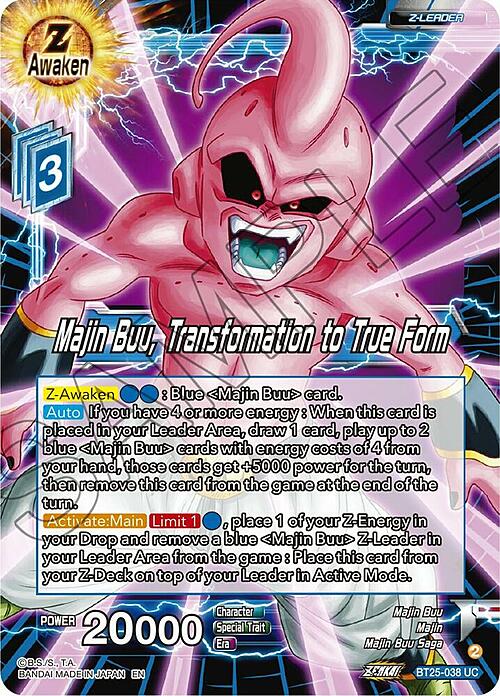 Majin Buu, Transformation to True Form Card Front