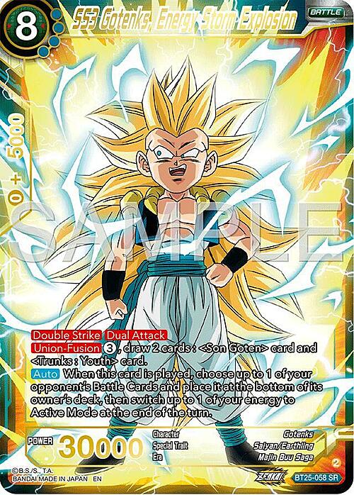 SS3 Gotenks, Energy Storm Explosion Card Front